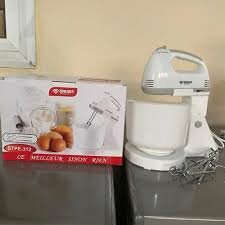 Mixeur Batteur Electrique Avec Bol-STPE-312 – 3L – 200 W – Blanc/Inox