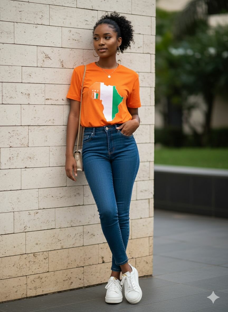 T-shirt Afrique drapeau vibrant
