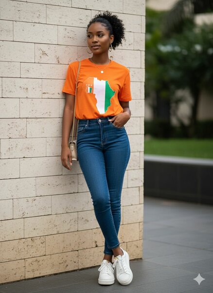 T-shirt Afrique drapeau vibrant