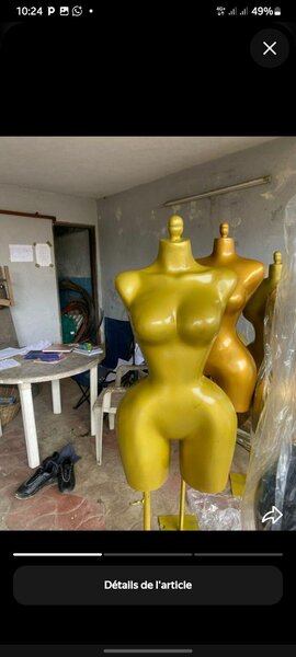 Mannequins élégants noirs & dorés