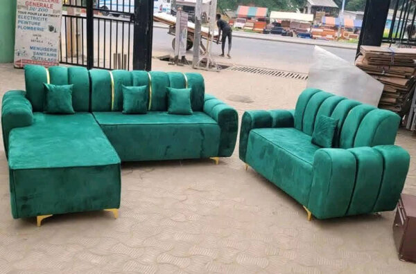 Canapé d'angle moderne vert