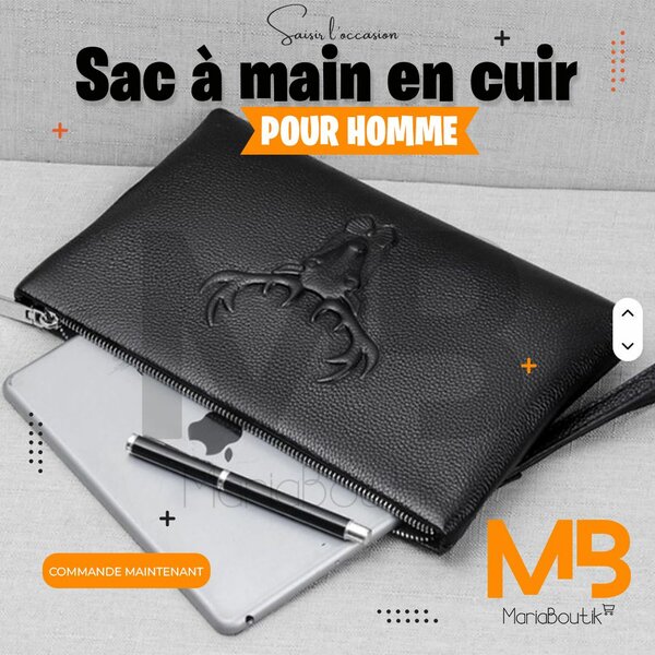 Sac à main en cuir homme