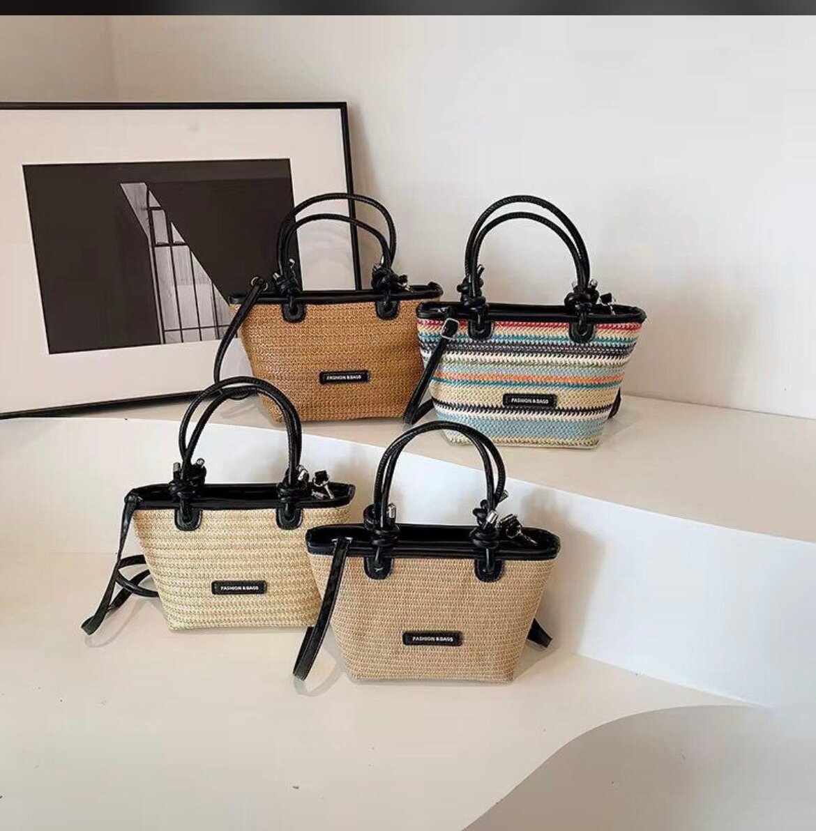 Sac à main en rotin élégant