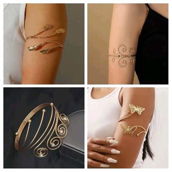 Bracelets en spirale dorée