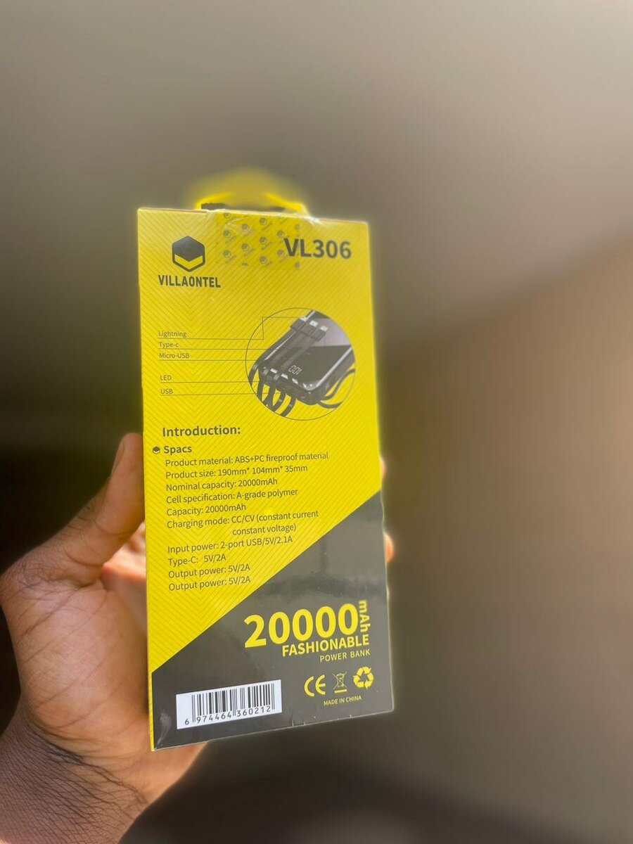 Villaontel 20000 mah power bank