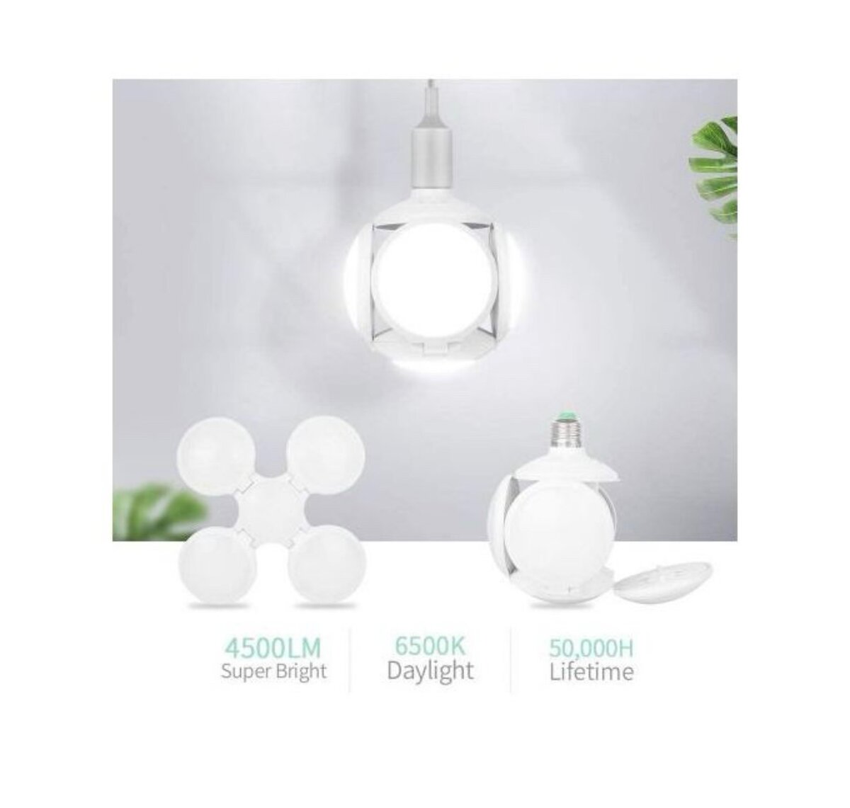 Light Lumières LED Pliables, Avec 4 Panneaux Réglables, B22