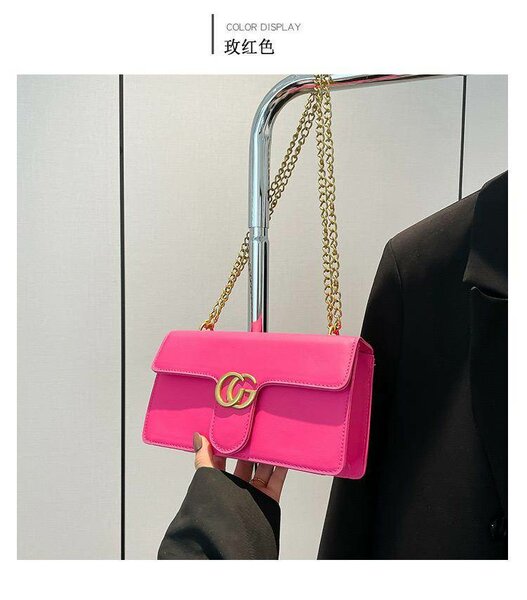 Sac à bandoulière rose élégant