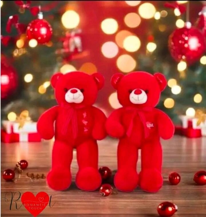 Ours en peluche rouge géant