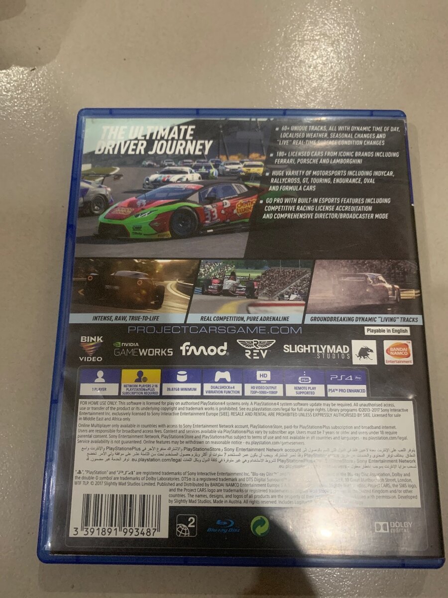 Project CARS 2 PS4 Cd