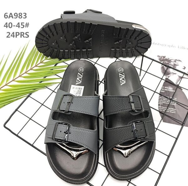 Sandales à boucles en cuir