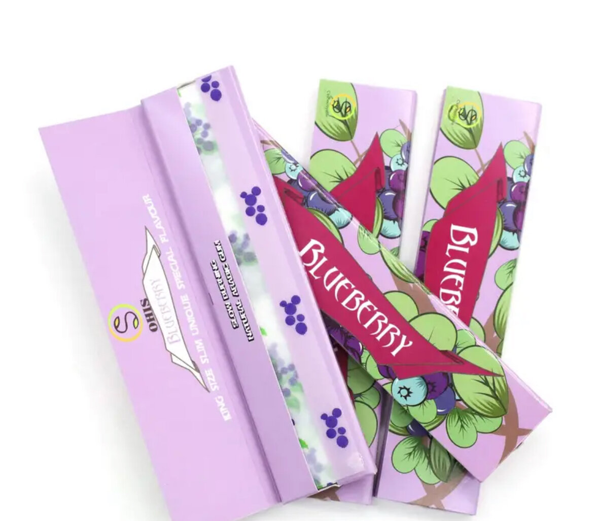 Papier à rouler saveur myrtille