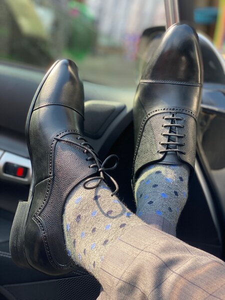 Pure leather smart shoes black