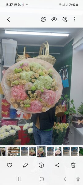 Букет спрей и гортензия