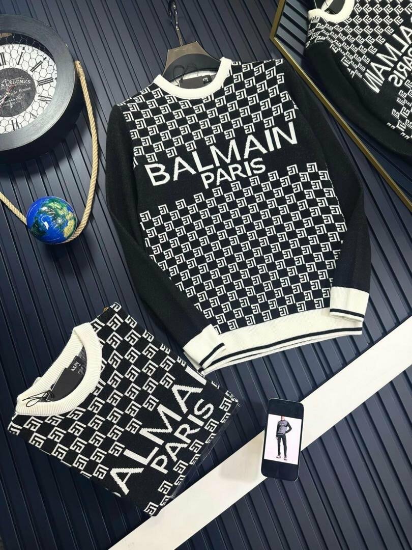 Pull en tricot Balmain Paris