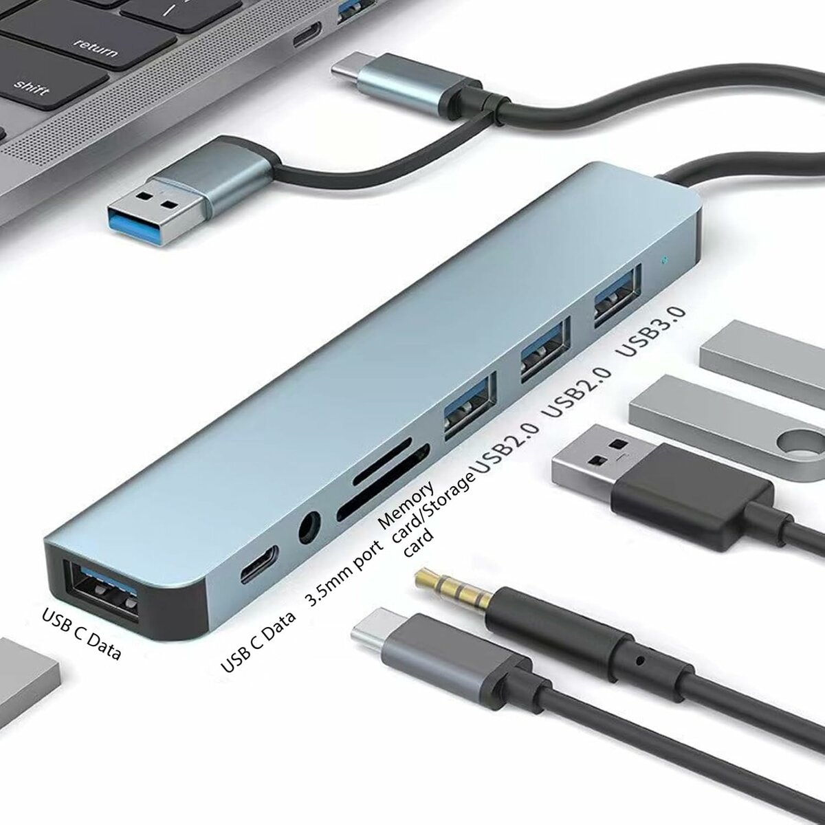 Adaptateur USB-C 7-en-1