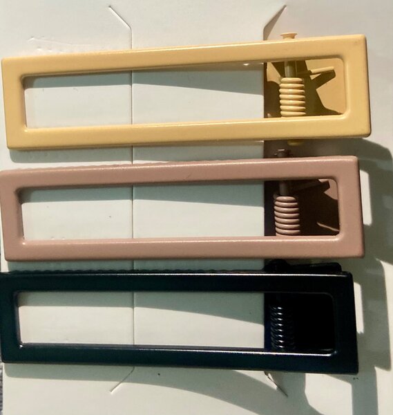 Lot de barrettes colorées rectangulaires