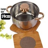 19cm Big Size Heat Resistance Wooden Tea mat Tea Coaster Placement Square Round and Diamond Shapes for Drinking Pot Hot Pot