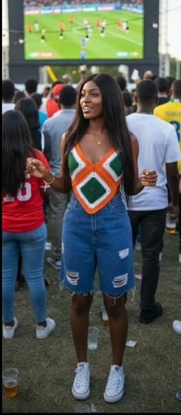 Top crochet coloré femme