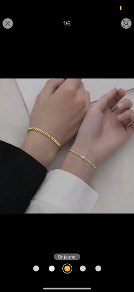 Bracelet délicat en or jaune