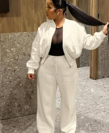 Two piece suit white