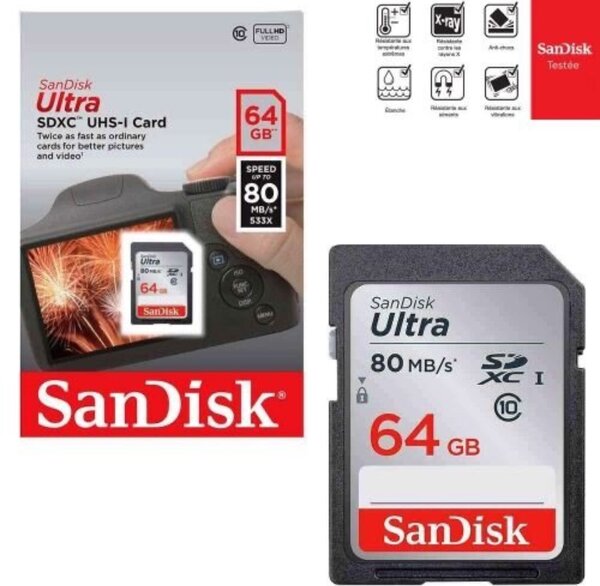 Carte SD SanDisk Ultra 64 Go