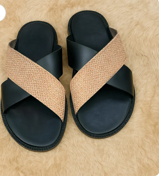 Sandales croisées en cuir