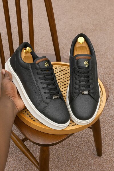 Baskets en cuir style urbain