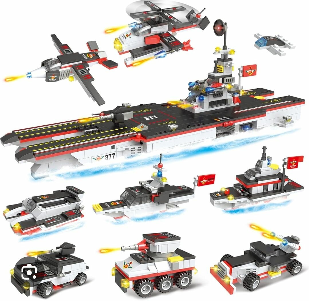 Ensemble de Blocs Porte-Avions