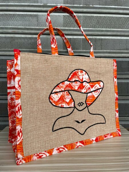 Sac en jute Africaine motif