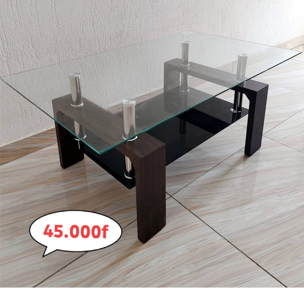 Table basse en verre moderne