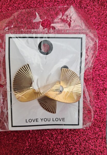 Boucles d'oreilles spirale dorée