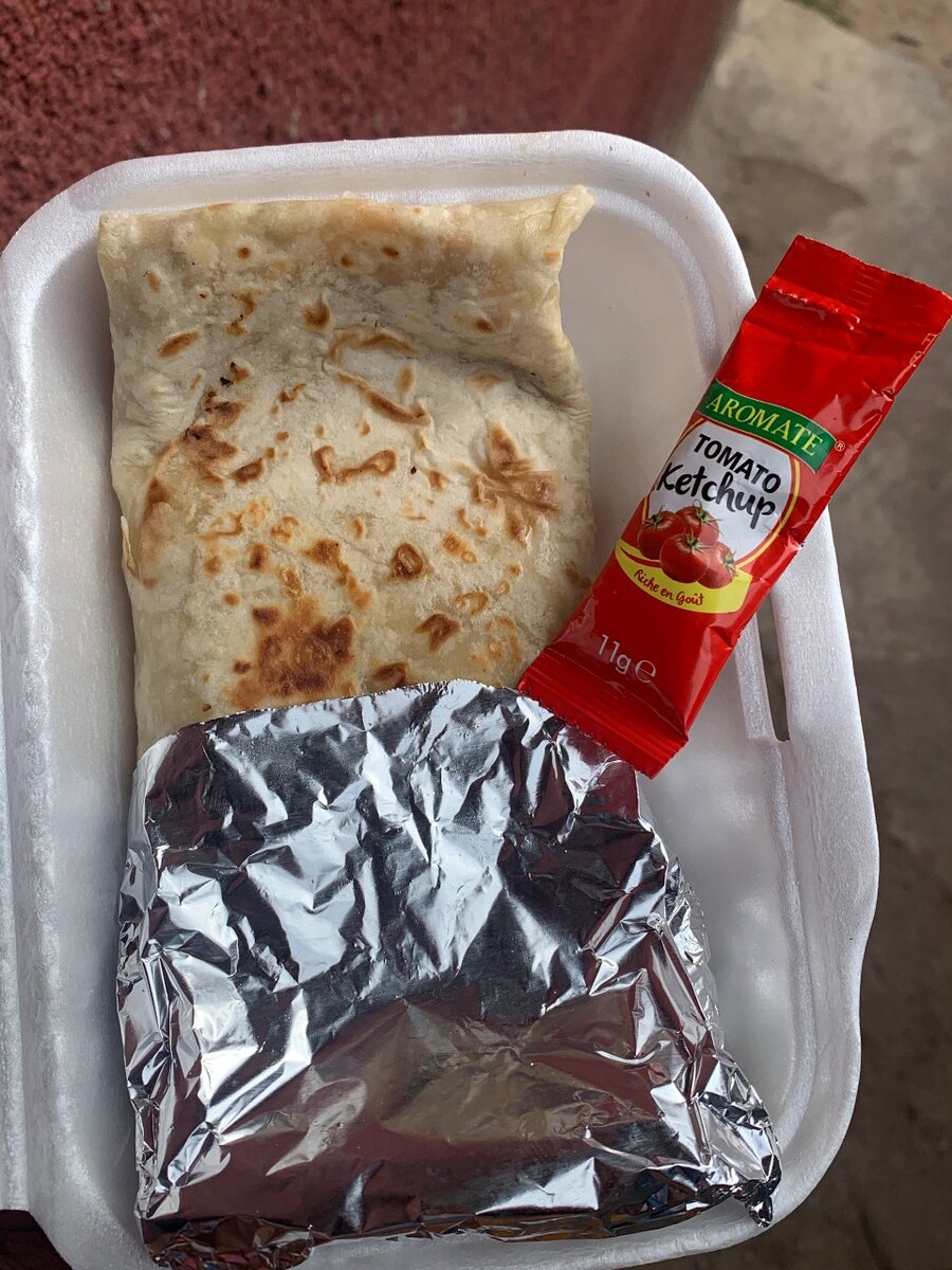 Tacos chaud avec ketchup