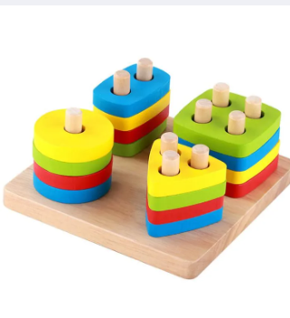 Kids Geometric Intelligence Board Stacking