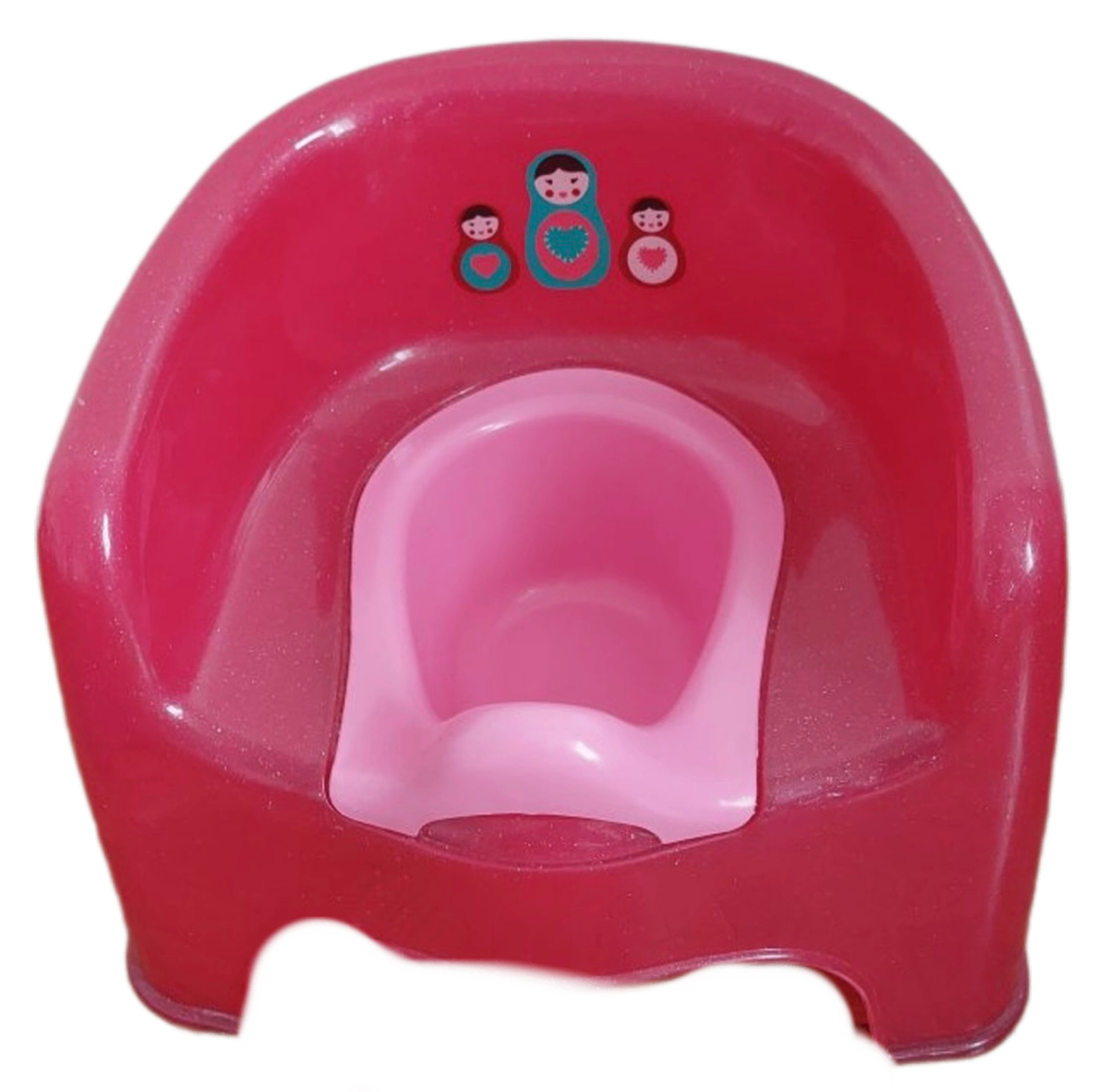 Vase rose à paillettes pour bébé