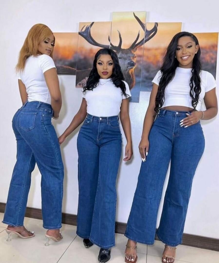 Jeans Femme Taille Haute Évasée