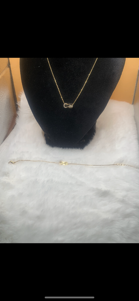 Collier et Bracelet Dorés Élegants