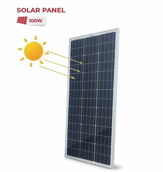 100W MONOCRYSTALLINE SOLAR PANEL (L1200 X W530 X D40)MM