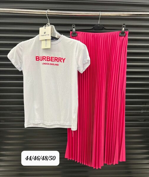 Classy Pleated Skirt & T Shirt