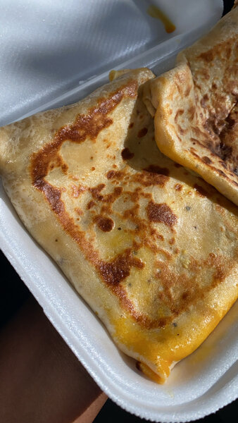 Crêpe fourée viande hachée