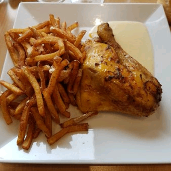 Poulet grillé avec Frites
