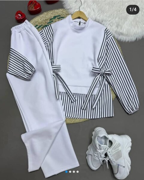 Ensemble chic à rayures