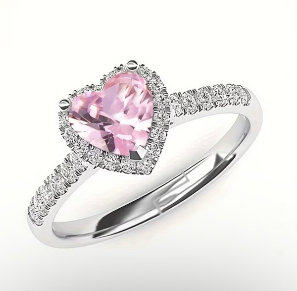 Bague de fiançailles en forme de coeur