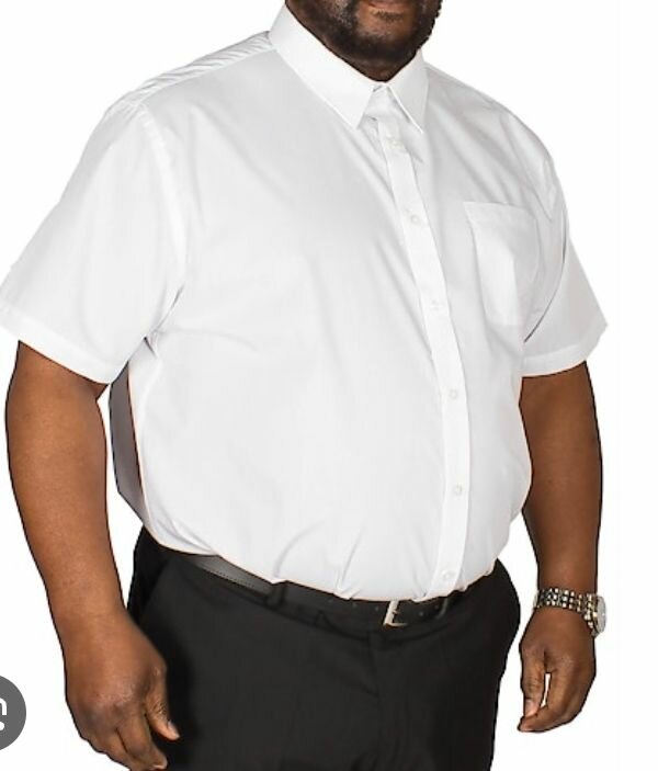 Men's Plus Size White Shirt