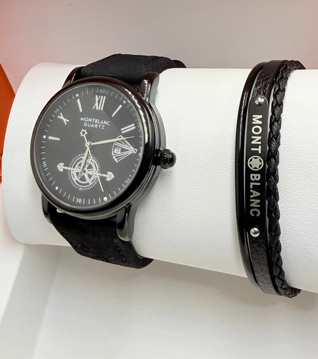 Montblanc Montre Homme - Bracelet Cuir