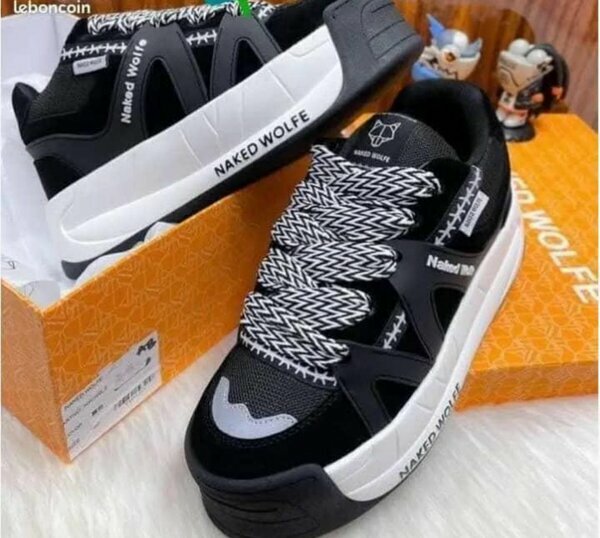 Baskets Naked Wolfe noir/blanc