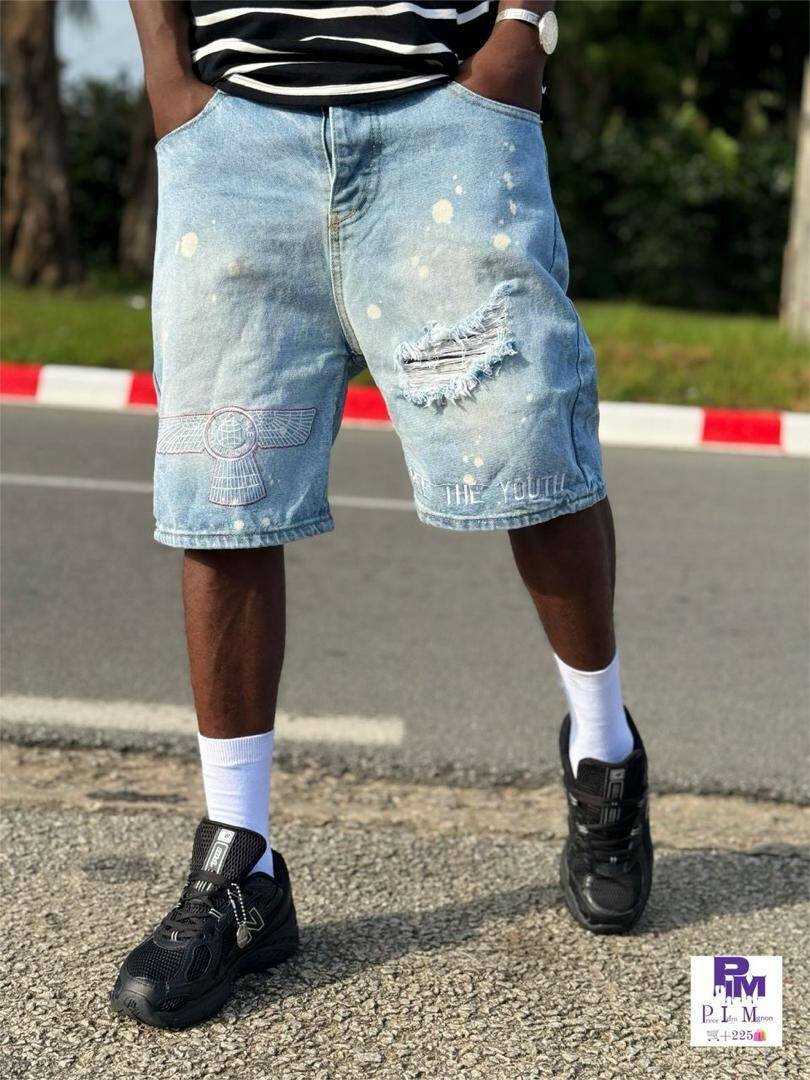 Shorts en jean décontractés homme