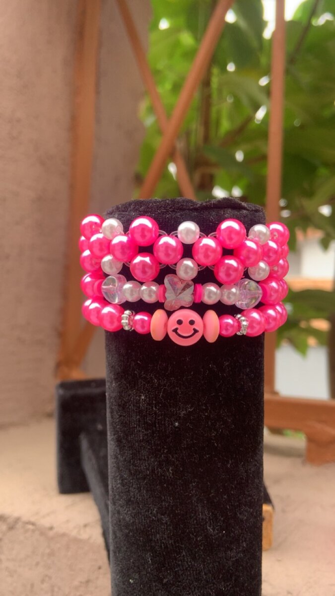 Bracelet perles sourire