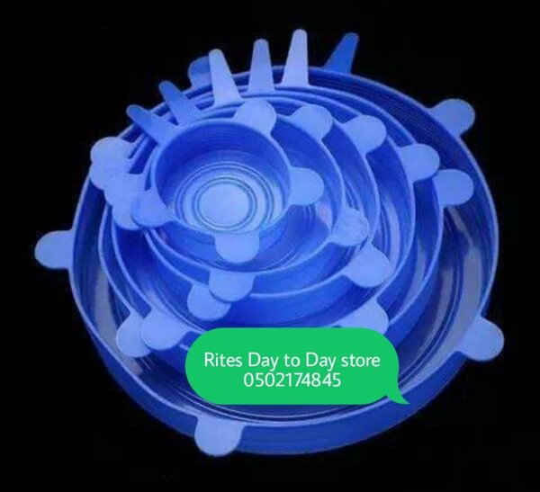 6 pieces silicone stretch lids