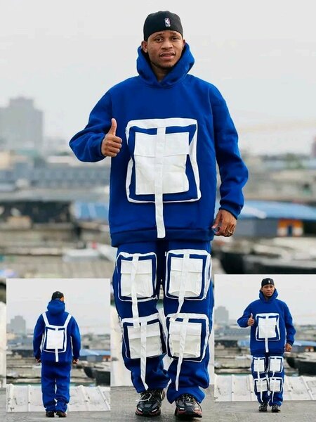 Combinaison cargo à capuche pour homme