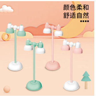 Creative mini double head small LED folding carry small student dormitory reading eye protection night light desk lamp light